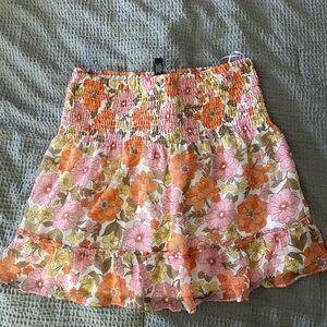 AQUA Floral Skirt